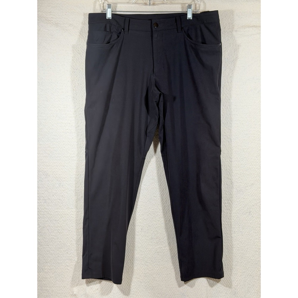 Lululemon ABC Pants Mens 38x30 Black Stretch Casual Athleisure Minimalist